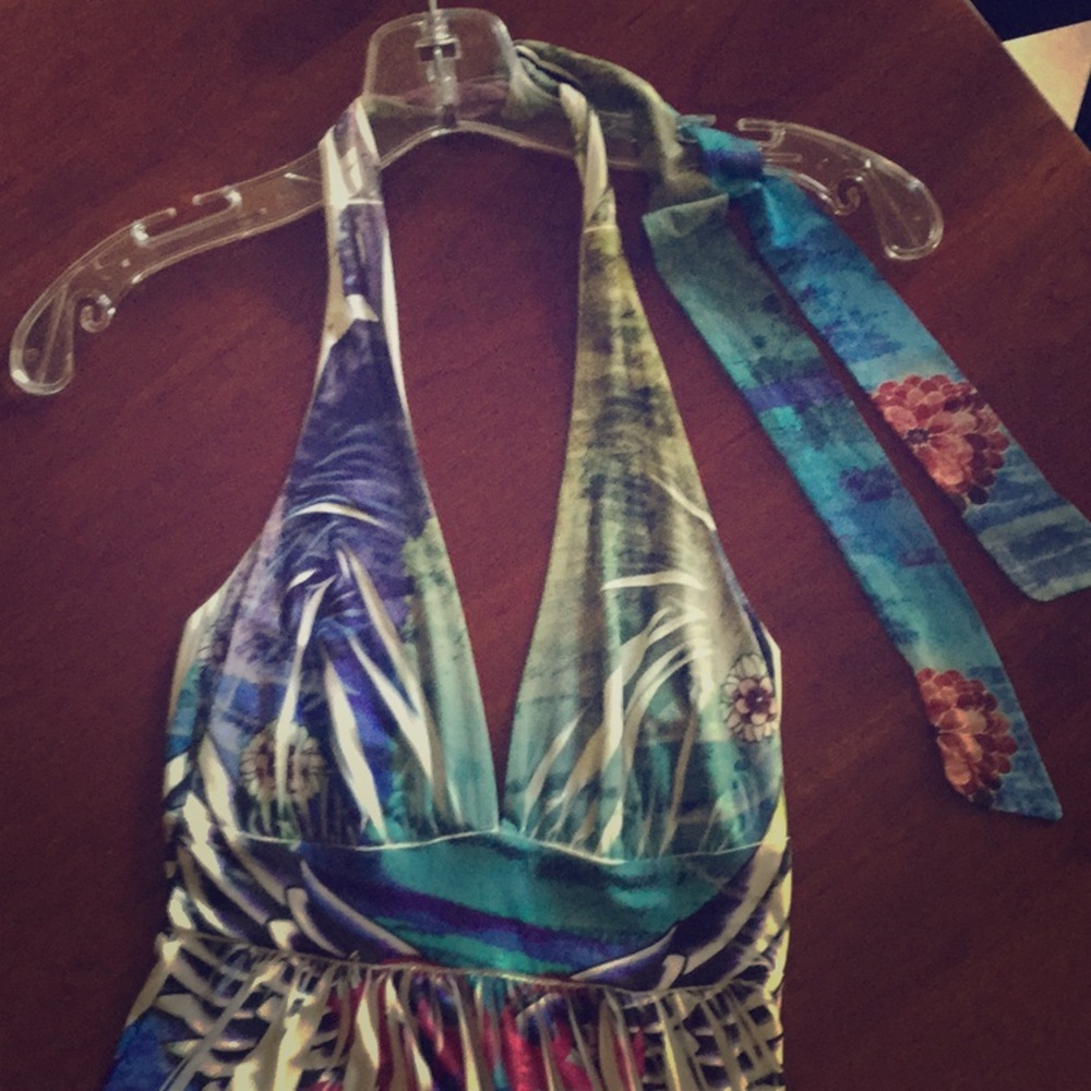 NWOT, S-Twelve, Maxie Hawaii Halter Dress, Size S